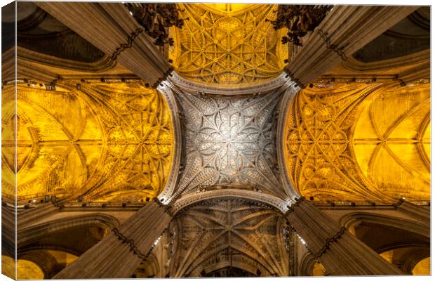 Seville Cathedral  Canvas Print by peter schickert