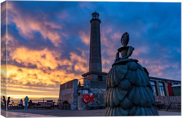 Margate at sunset Canvas Print by peter schickert