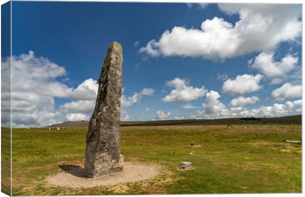 Dartmoor standing stone Canvas Print by peter schickert