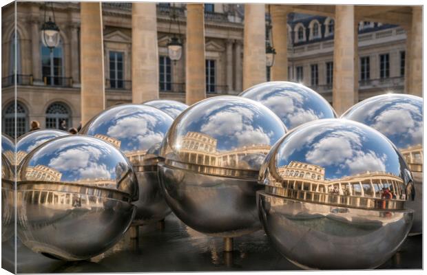Mirror balls at Palais Royal Canvas Print by peter schickert
