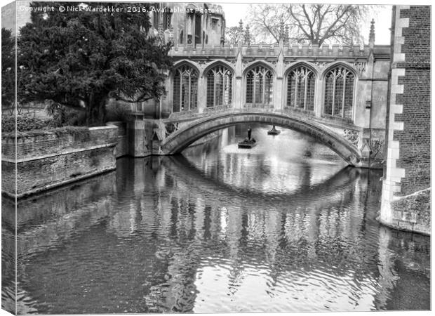 Punting on the River Camb. Canvas Print by Nick Wardekker