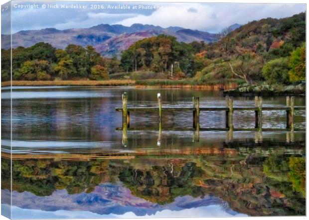  Brathay Bay On Windermere Canvas Print by Nick Wardekker