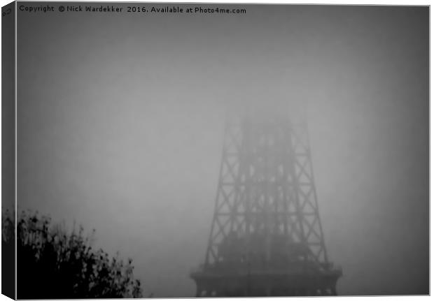 Tower in the fog. Canvas Print by Nick Wardekker