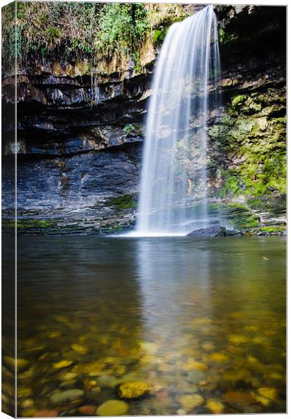 Cloudy Waterfall Canvas Print by Dan Fisher