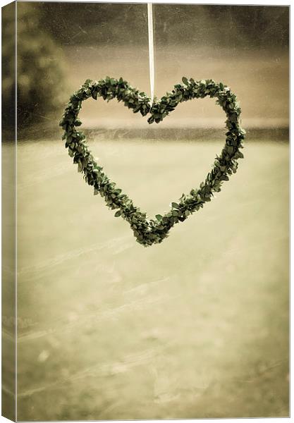 Heart made of Leaves Canvas Print by Dan Fisher