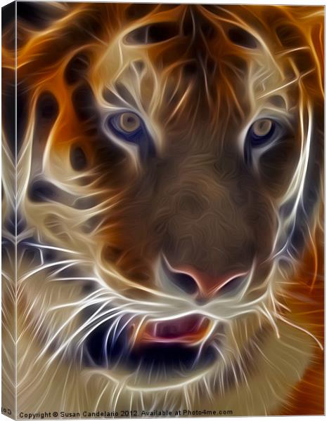 Electric Tiger Canvas Print by Susan Candelario