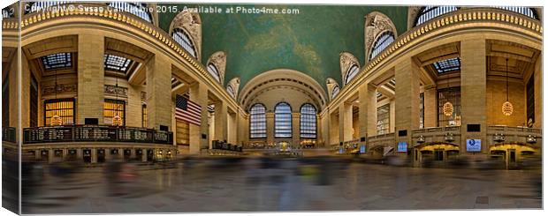 Grand Central Terminal 180 Panorama  Canvas Print by Susan Candelario