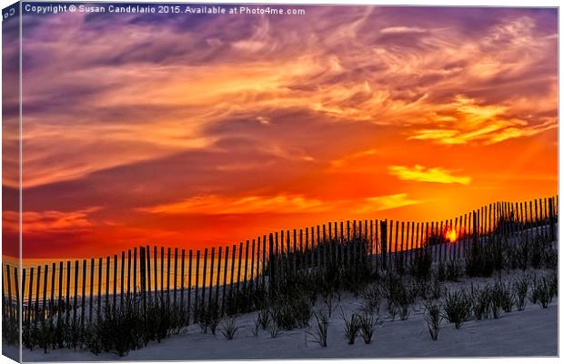 First Light At Cape Cod Beach  Canvas Print by Susan Candelario
