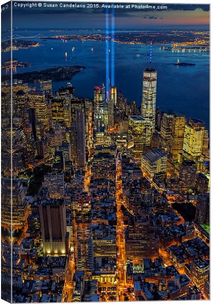 New York City Remembers September 11 - Canvas Print by Susan Candelario