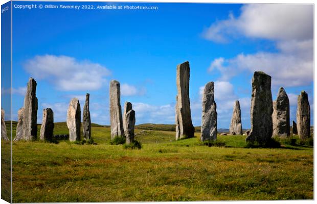 Calanais Standing Stones, Isle of Lewis, Scotland Canvas Print by Gillian Sweeney