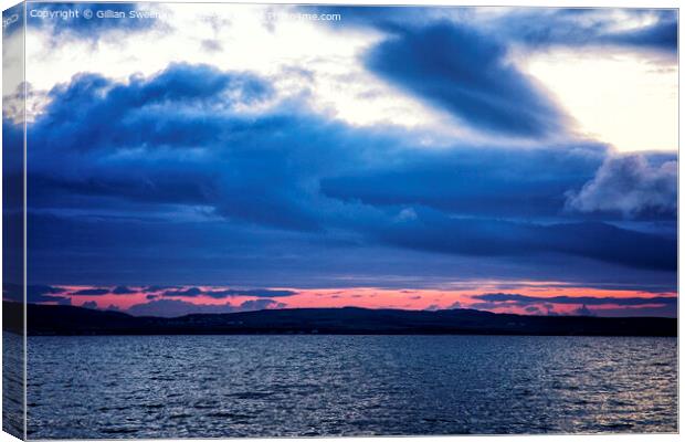 Sunset over Bruichladdich, Isle of Islay, Scotland Canvas Print by Gillian Sweeney