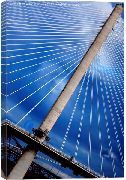 Forth bridges abstract Canvas Print by Gillian Sweeney