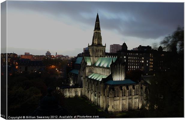 Glasgow Cathedral by night Canvas Print by Gillian Sweeney