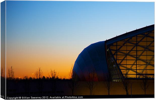 Glasgow Science Centre sunset Canvas Print by Gillian Sweeney