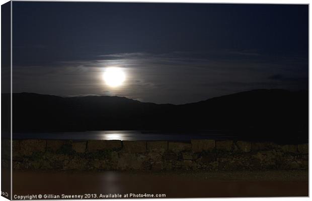 Moonlight reflection Canvas Print by Gillian Sweeney