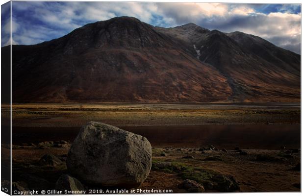 Mountains at Loch Etive  Canvas Print by Gillian Sweeney