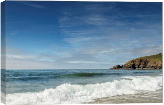 Praa Sands Beach Cornwall Canvas Print by Jonathan Thirkell