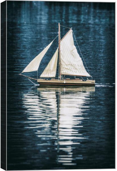 The lone boat.  Canvas Print by Jonathan Thirkell
