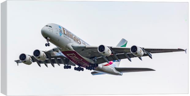 Airbus A380-800 Canvas Print by Jonathan Thirkell
