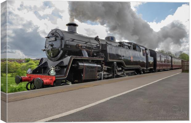 steam Train at Burrs Country Park, Bury Canvas Print by Jonathan Thirkell