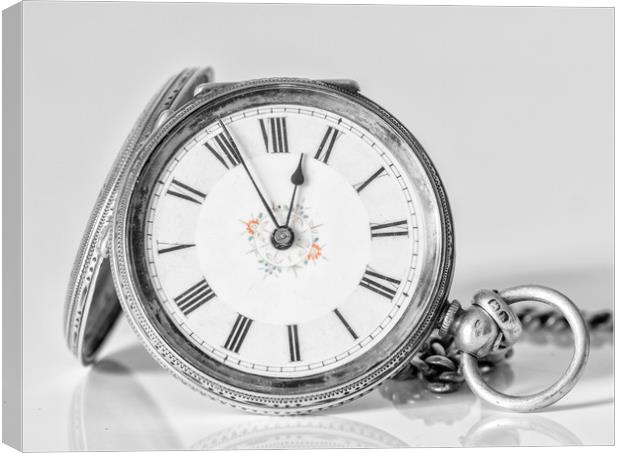 Vintage pocket watch Canvas Print by Jonathan Thirkell