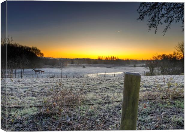 A cold start to the day. Canvas Print by Jonathan Thirkell