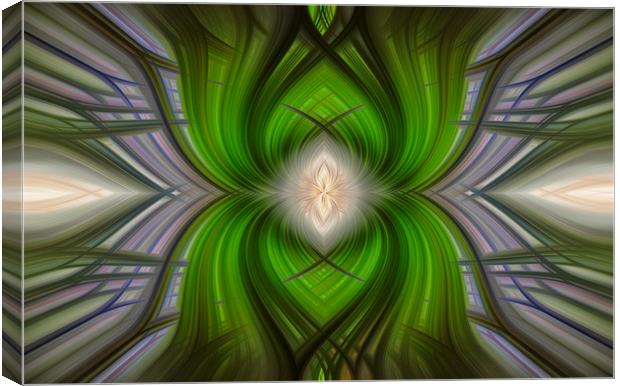Green tartan style abstract Canvas Print by Jonathan Thirkell
