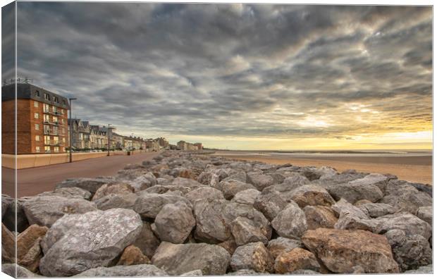  Sandylands  Promenade Morecambe Bay Canvas Print by Jonathan Thirkell