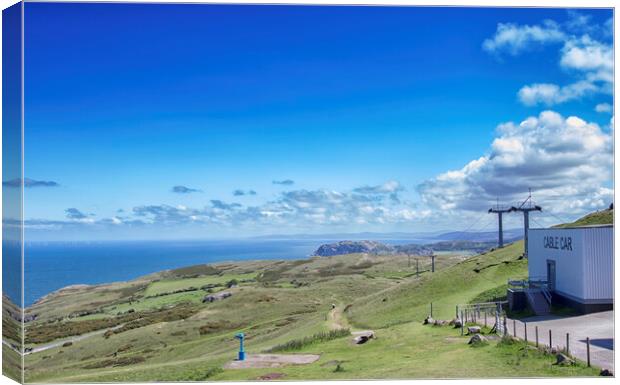 Great Orme Cable Car North Wales Canvas Print by Jonathan Thirkell