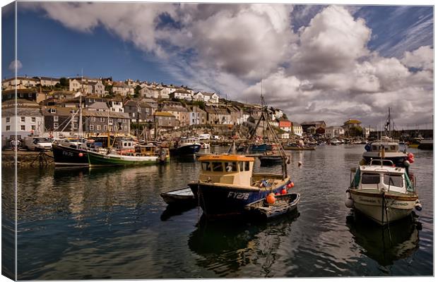 Mevagissey Fishing Harbour in Cornwall Canvas Print by Jay Lethbridge