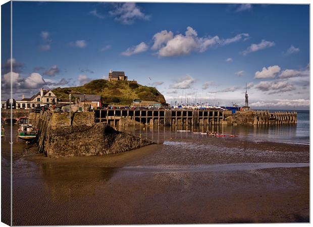 Ilfracombe Harbour and St Nicholas Chapel Canvas Print by Jay Lethbridge