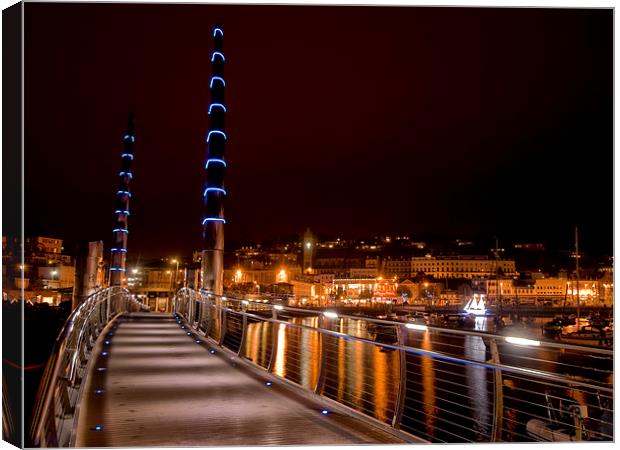 Torquay Harbour Lights Canvas Print by Jay Lethbridge