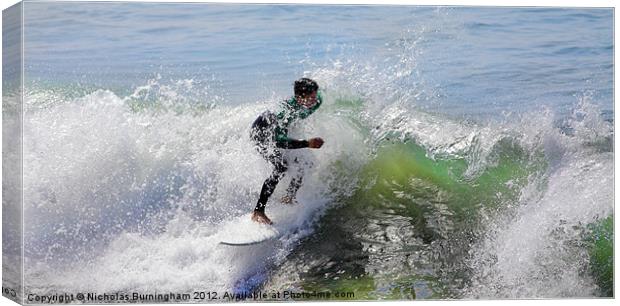 Surf in California Canvas Print by Nicholas Burningham