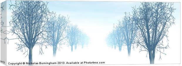 Winter Avenue Canvas Print by Nicholas Burningham