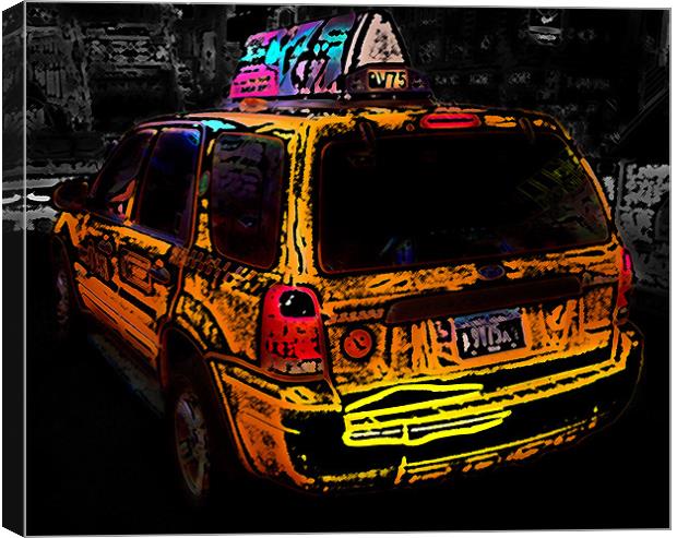 Taxi Canvas Print by Anthony Palmer-Greene