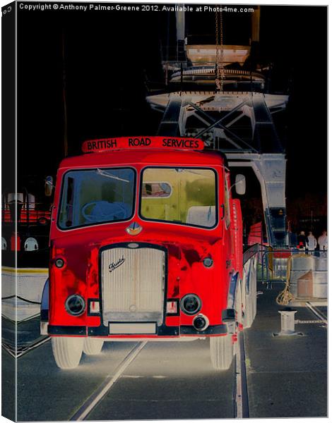 Red Truck Canvas Print by Anthony Palmer-Greene