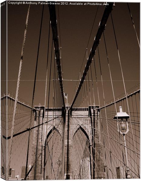 Brooklyn Bridge Canvas Print by Anthony Palmer-Greene