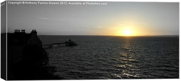 Clevedon Pier Canvas Print by Anthony Palmer-Greene