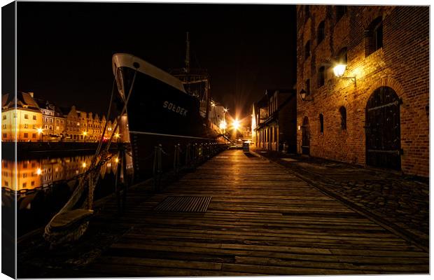 Mysterious Shipyard Canvas Print by Alan Bishop