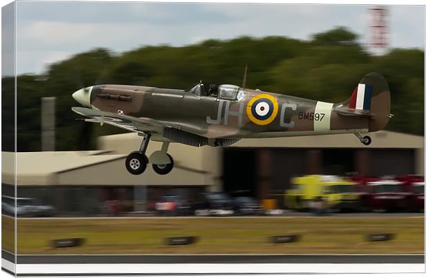 Vintage Spitfire Aircraft Canvas Print by Phil Emmerson