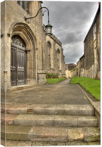 Church steps in HDR Canvas Print by Phil Emmerson