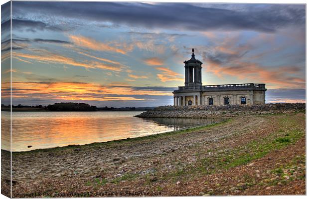 Rutland Water Normanton Church HDR Canvas Print by Phil Emmerson