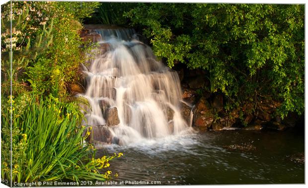 Tranquil Waterfall Canvas Print by Phil Emmerson