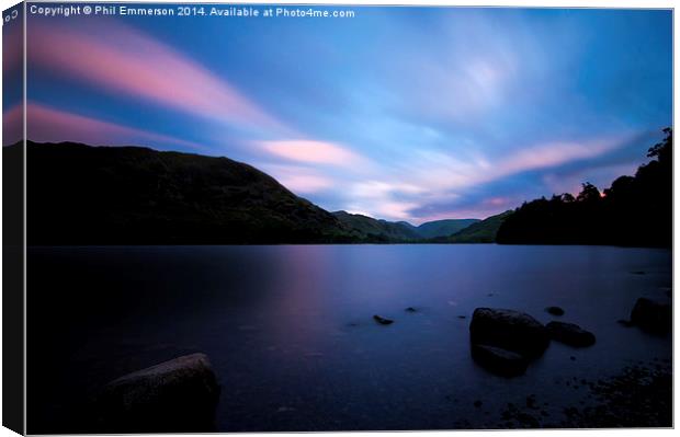  Ullswater Lake Sunset Canvas Print by Phil Emmerson