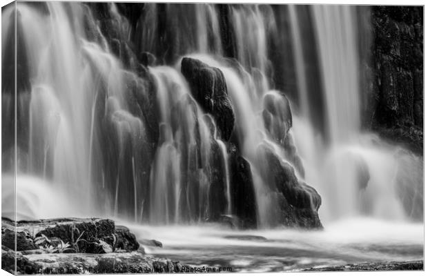 Long exposure of a waterfall, Peak District No4 Canvas Print by Jonny Essex