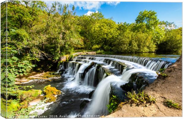 Long exposure of a waterfall, Peak District No9 Canvas Print by Jonny Essex