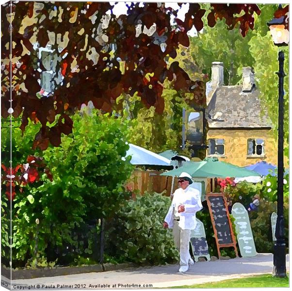 Bourton-on-Water  Canvas Print by Paula Palmer canvas