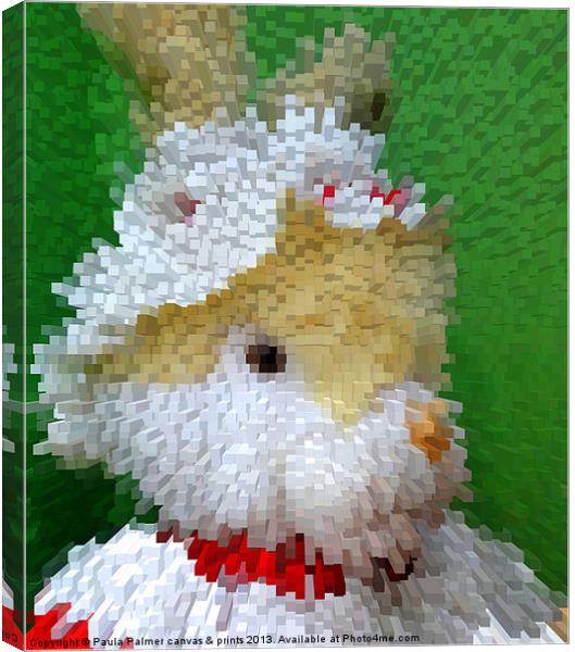 Extrusion digital toy rabbit! Canvas Print by Paula Palmer canvas