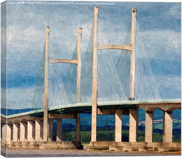 Second Severn Bridge Crossing Canvas Print by Paula Palmer canvas