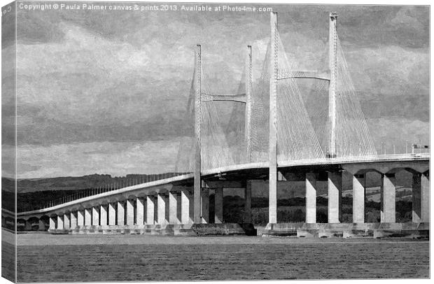 New Severn Bridge Canvas Print by Paula Palmer canvas